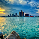 Power of the City - Detroit Skyline by Mike Boening -  