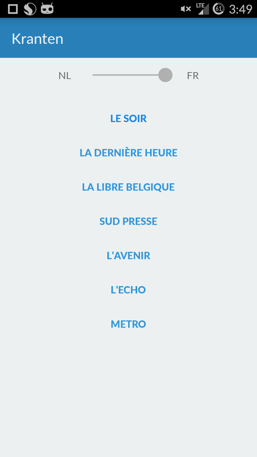 Journaux Belges Pro Screen 1