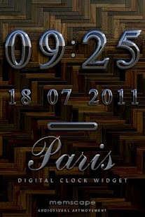PARIS Digital Clock Widget Screenshots 0