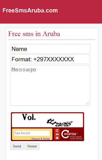 Free SMS Aruba