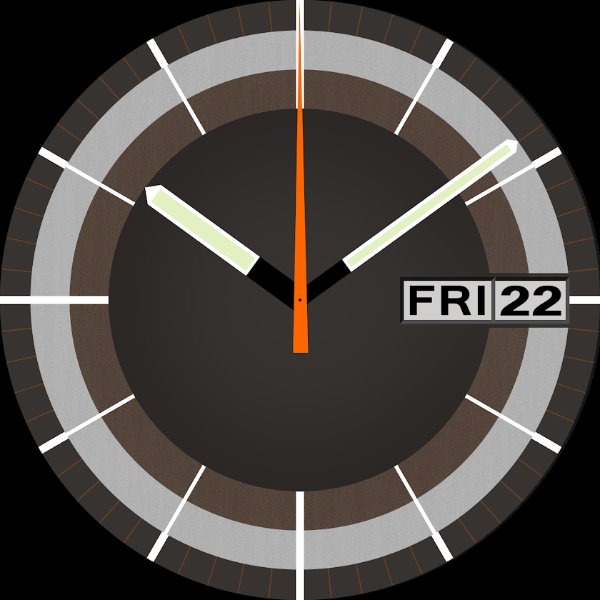 70s watchface for Android Wear Screen 1