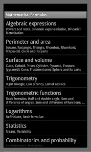 Mathematical Formulas Screenshots 0