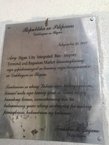Iligan Integrated Bus and Jeepney Terminal Marker
