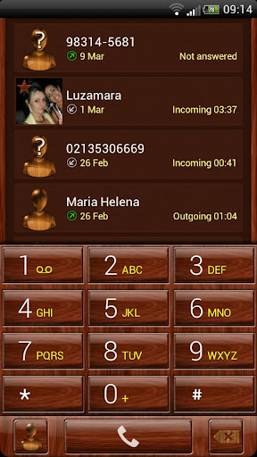 exDialer Mahogany Wood Theme