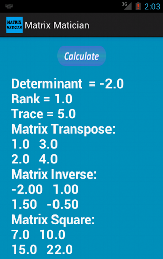 Matrix Matician Calculator