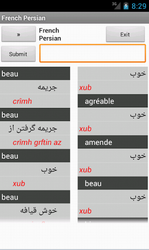 Persian French Dictionary