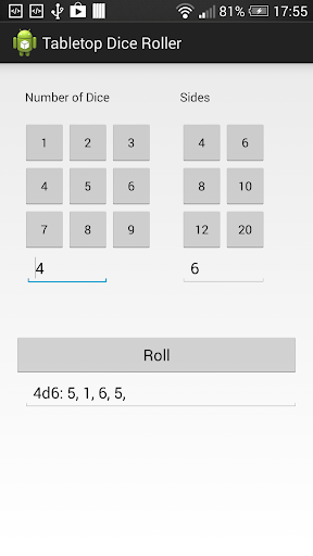 Tabletop Dice Roller