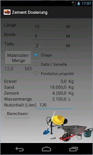 Zement und Beton Dosieren Screen 2