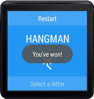 Hangman for Android Wear Screen 2