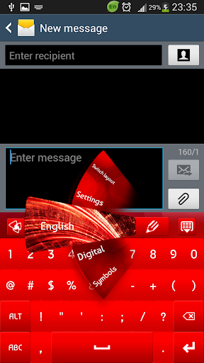 GO Keyboard Red Light