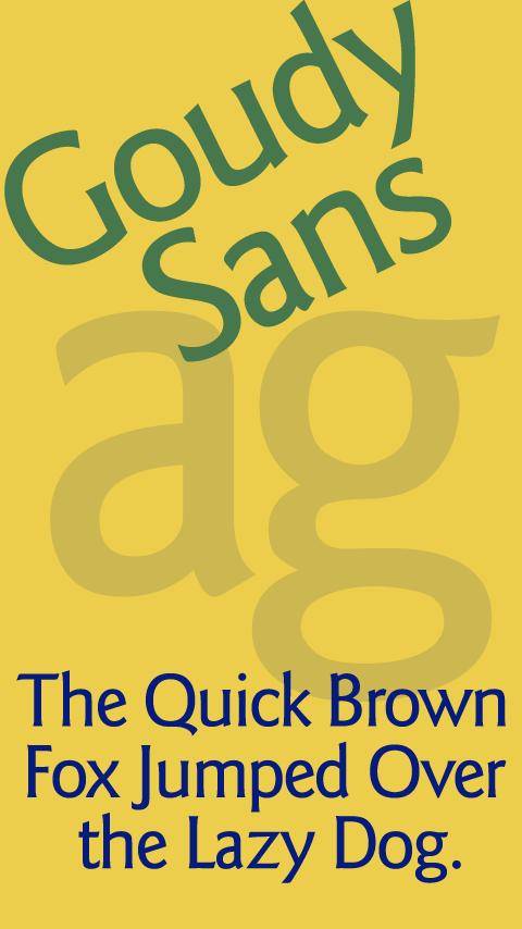 Android application Goudy Sans FlipFont screenshort