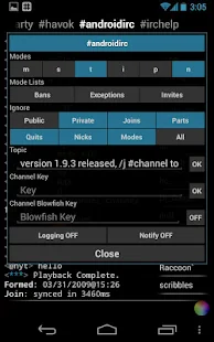 Android IRC - Internet Chat - screenshot thumbnail
