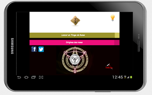 Android application Tirage de Runes en Français screenshort