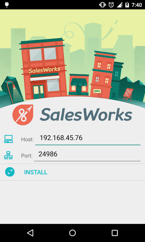 Android application SalesWorks® Installer screenshort