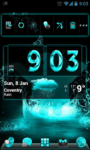 GOLauncherEx Theme ElectrcCyan v2.6