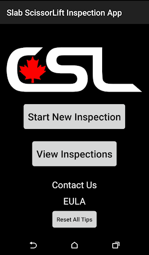 Slab Scissorlift Inspection