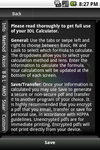 IOL Calculator Screen 3