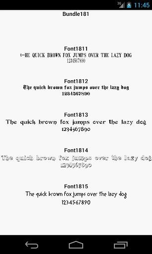 Fonts for FlipFont 181