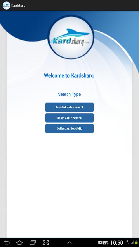 Android application Trading Card Value screenshort