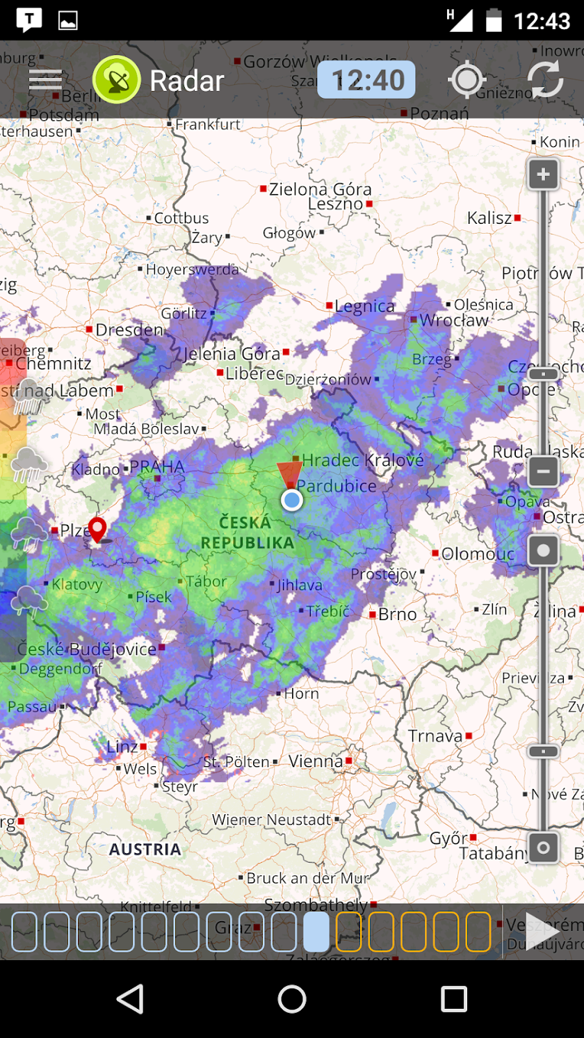 Meteor (Weather) » Meteoradar Screen 1