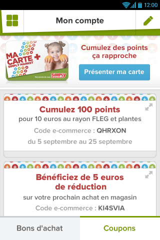 Android application Simply Market screenshort