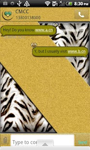 GO SMS THEME/GoldTiger4U Screenshots 2