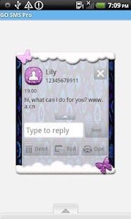 Free GO SMS THEME/DragonflyGlitter1 APK for PC