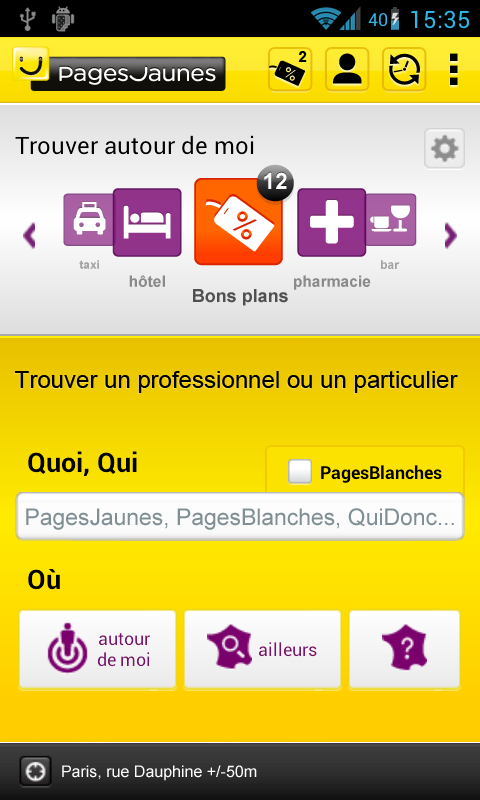 PagesJaunes – recherche locale - Android Apps on Google Play