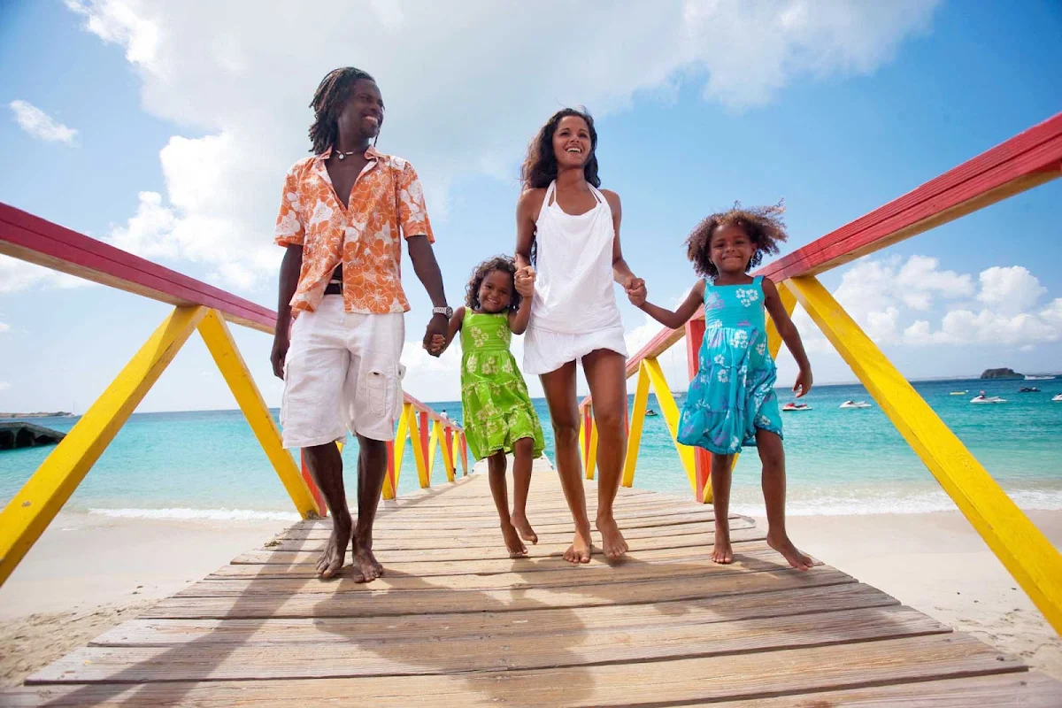 family-pier-St-Maarten - St. Maarten family time may include an afternoon walk to a pier.