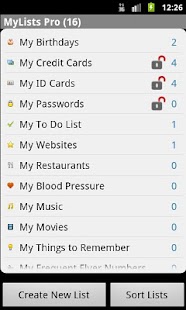 Free Download MyLists Pro Database APK for Android