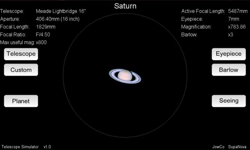 Telescope Simulator Screen 1