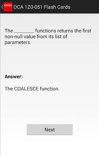 【免費教育App】OCA 1Z0-051 SQL Prep-APP點子