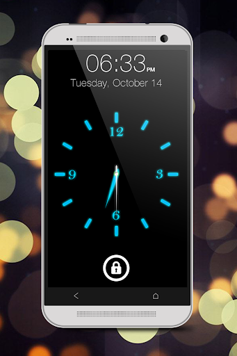 Glowing Clock Locker blue