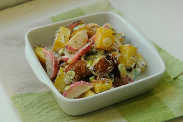 Roasted Radish and Potato Salad with Black Mustard and Cumin Seed