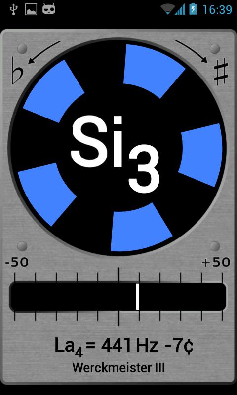 Android application LinoStrobe Pro - Chromatic Tuner screenshort