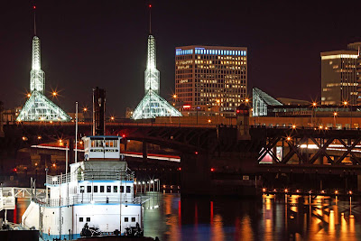 The waterfront in Portland, Oregon.