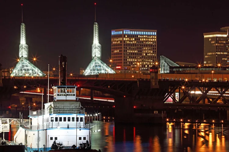 The waterfront in Portland, Oregon.
