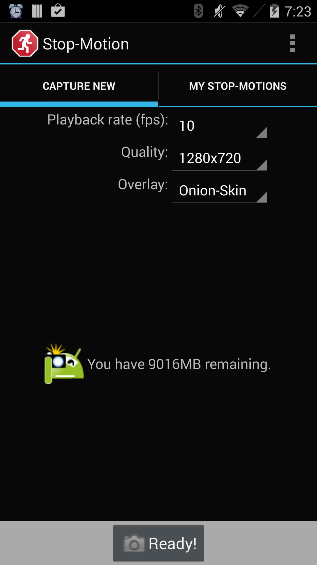 Android application Stop-Motion screenshort