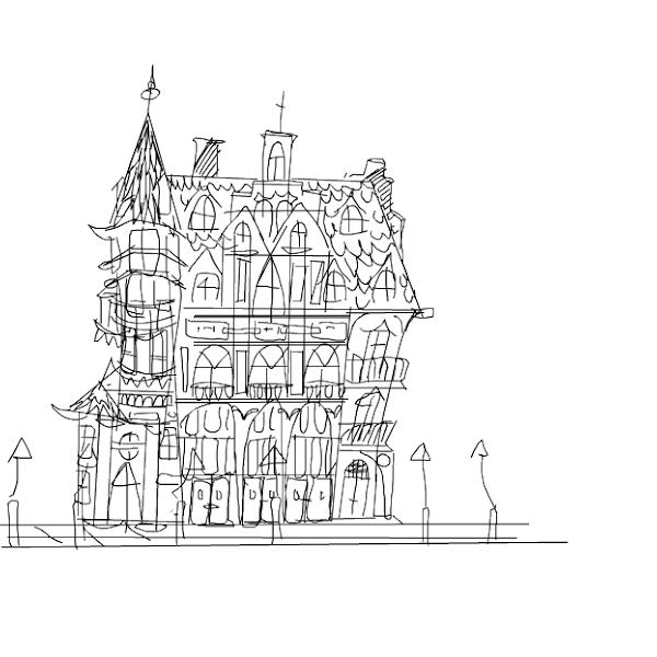 Random Sketchy City Building Drawings SketchPort