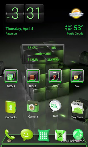 Green 3D Optimus Next Launcher