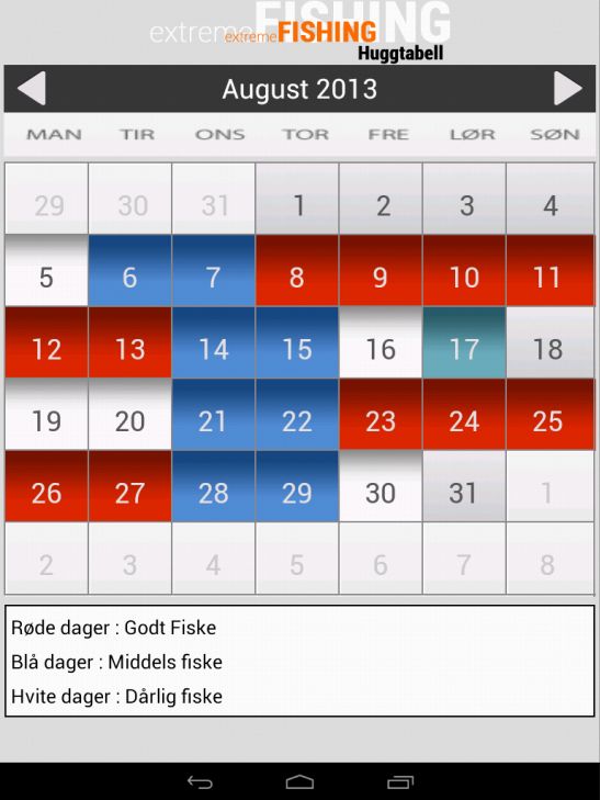 extremeFISHING - Huggtabell Screen 3