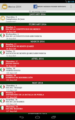 【免費生產應用App】Calendario Feriados Mexico-APP點子