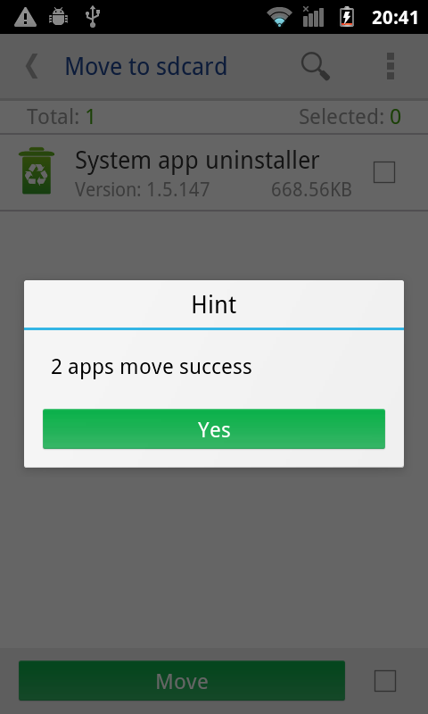 move app to sdcard pro Screen 3