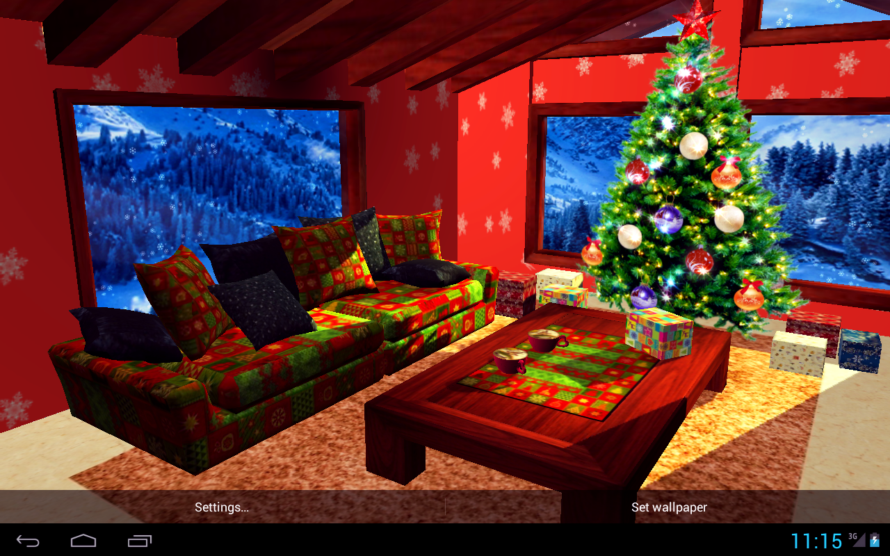 3D Christmas Fireplace HD Live Wallpaper Android Apps On Google Play