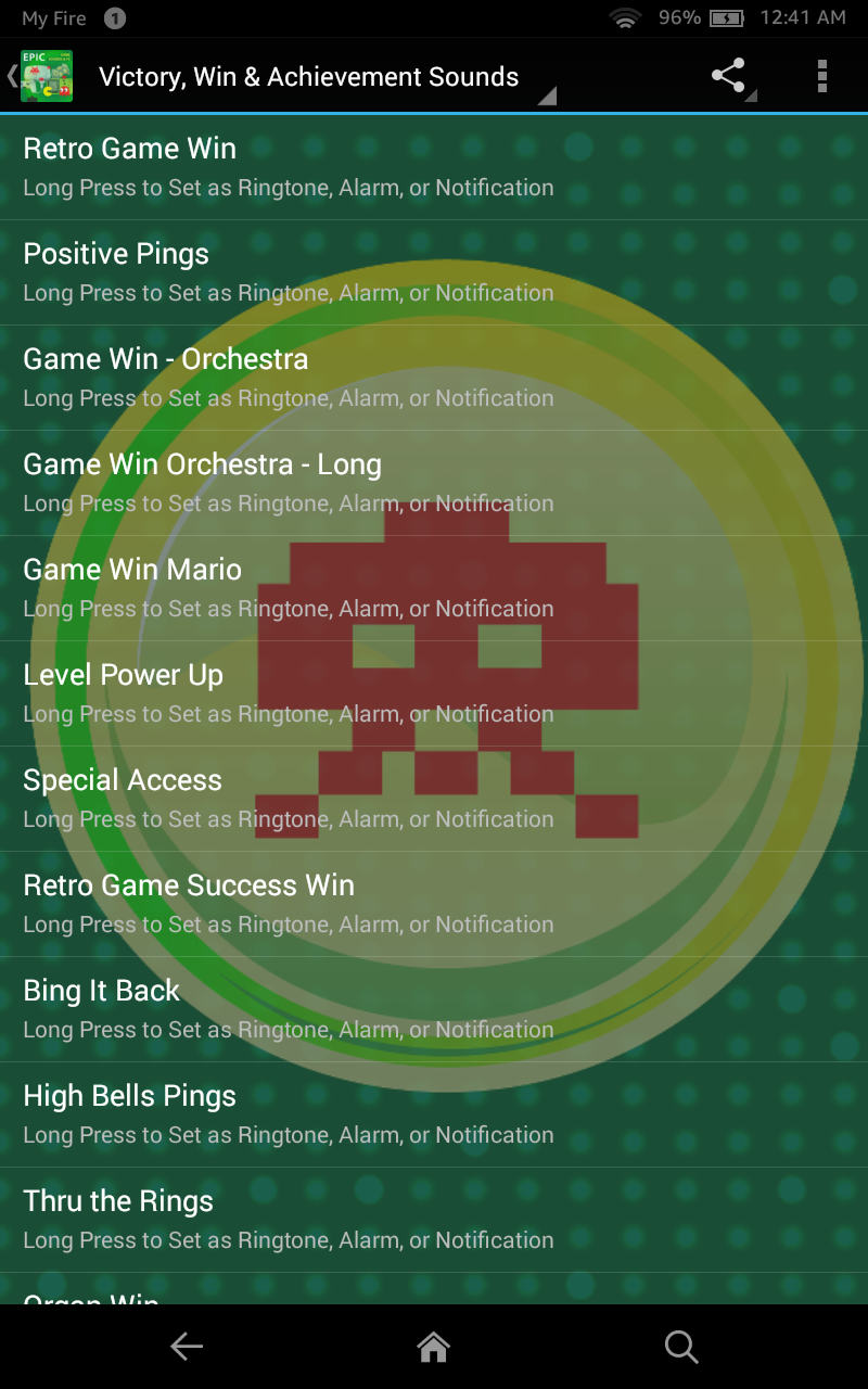 Epic Game Sounds Screen 2