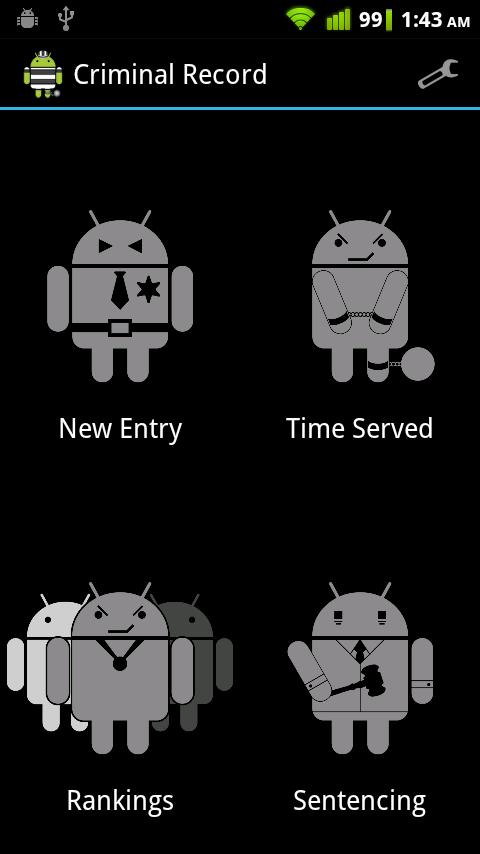 Android application Criminal Record screenshort