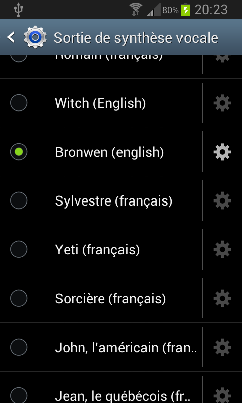 Brownen TTS voice (English) Screen 3
