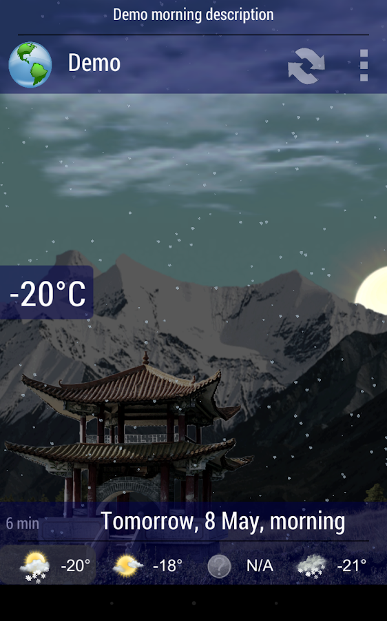 Animated Weather Widget&Clock-screenshot