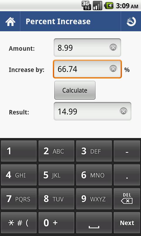 Percent Calculator - Full Screen 2