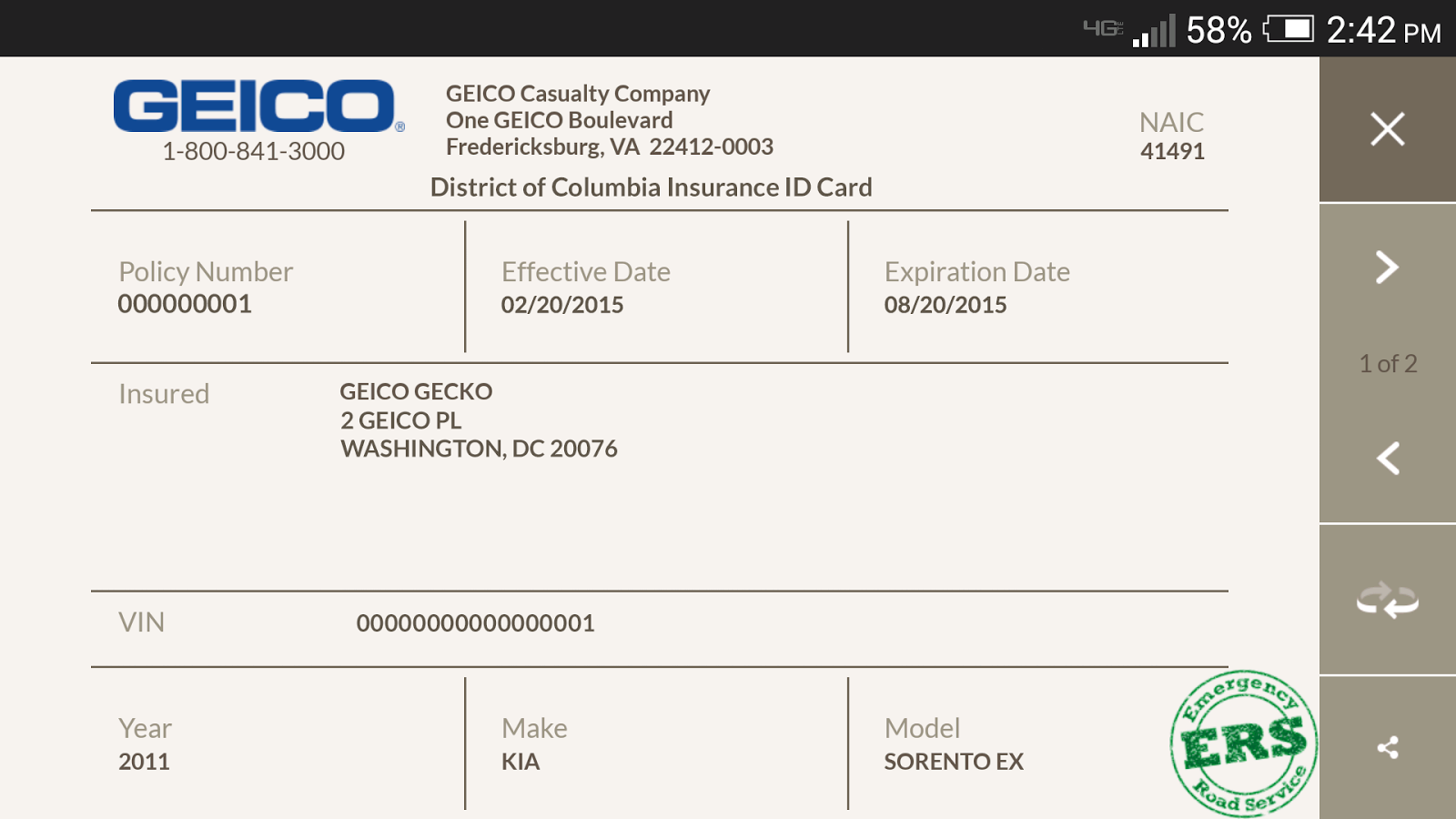 Car Insurance Card Template Download